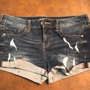 Express denim shorts